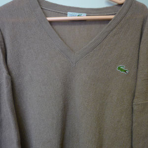 Lacoste Chemise V-Neck Sweater Size 6